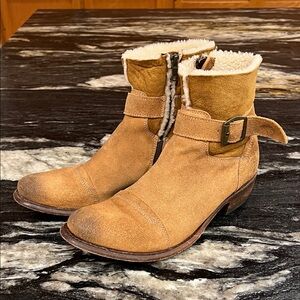 Tan Suede Ankle Boots